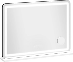 HOMCOM Espelho de maquiagem iluminado 80x60cm, espelho penteadeira LED regulável, luz RGB, 3 temperaturas de cor, branco | Aosom Portugal