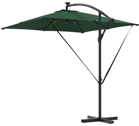 Guarda-sol de Bananeira Cantilever Verde 249 x 249 x 250 cm