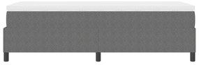 Cama Box Spring com Colchão Cinza Claro 80x200 cm Tecido em Veludo Cot
