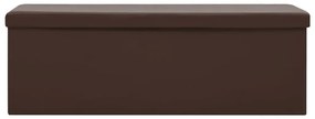 Banco de arrumação dobrável PVC castanho