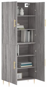 Armário alto 69,5x34x180 cm derivados de madeira sonoma cinza