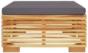 2 pcs conjunto lounge de jardim madeira de teca maciça