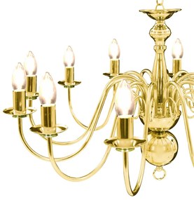 Lustre de 12 lâmpadas E14 dourado