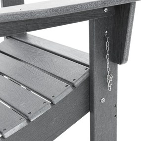 Cadeira Adirondack Dobrável Cinzento-claro 74,5x80,5x90 cm HDPE