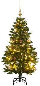 vidaXL Árvore Natal artificial articulada c/ 150 luzes LED+bolas 150cm