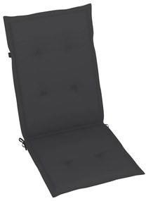 Cadeiras jardim reclináveis c/ almofadões 2 pcs acácia maciça