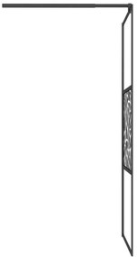 Divisória de chuveiro 80x195cm vidro ESG design de pedras preto