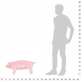 Brinquedo de montar porco peluche rosa XXL