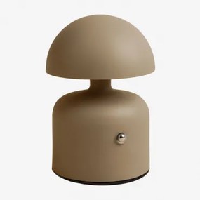 Luminária De Mesa Led De Ferro Sem Fio Nantali Moka Brown - Sklum