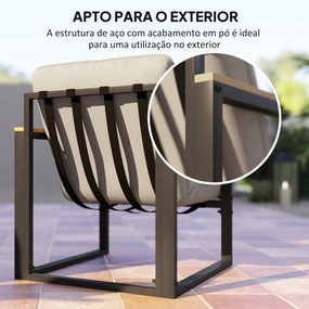 Conjunto de Jardim de 4 Peças com 2 Poltronas e 1 Sofá de 2 Lugares com Almofadas e Mesa de Centro Cinzento e Preto