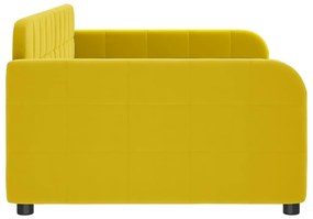 Sofá-cama 100x200 cm veludo amarelo