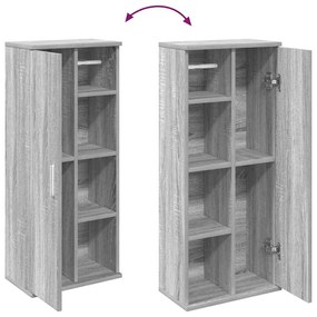 Móvel p/ casa banho c/ suporte rolos 39x22x90 cm sonoma cinza