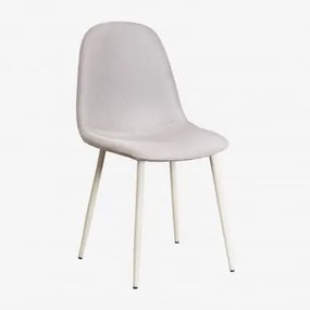 Cadeira De Jantar Glamm Deluxe Beige Creme & Linho Castanho Moka - Sklum