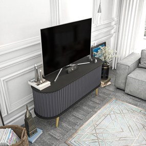 Móvel TV Stor – Preto Antracite – 140x43x64 cm