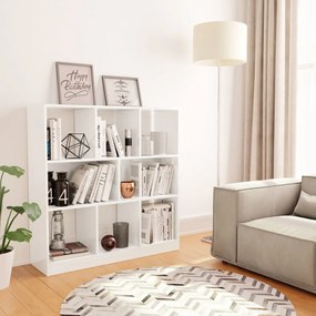 vidaXL Estante 97,5x29,5x100 cm derivados de madeira branco brilhante