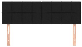Cabeceira de cama 2 pcs tecido 72x5x78/88 cm preto