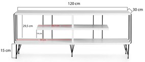 Móvel TV Eze – Branco – 120 cm x 44,5 cm x 30 cm