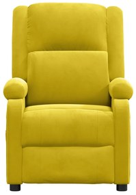 Poltrona de massagens elétrica veludo amarelo