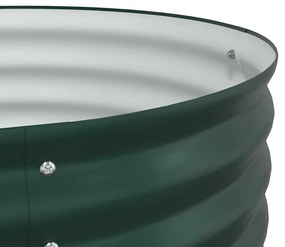 Canteiro de Jardim Verde vidaXL 160x80x81 cm em Aço Galvanizado