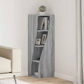 vidaXL Armário de canto Cinza Sonoma 32x32x102cm Madeira processada