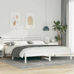 vidaXL Estrutura da Cama com cabeceira Branco 200 x 200 cm