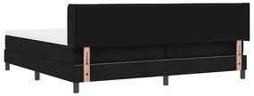 Cama Box com cabeceira Preto 200 x 200 cm Tecido e Espuma