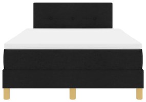 Cama Box com Colchão e LED Preto 120x200 cm Tecido
