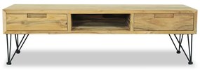 Móvel de TV 120x35x35 cm teca maciça