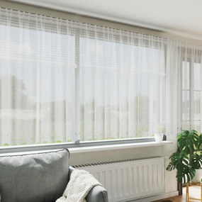vidaXL Cortina de Renda com cortinas Branco 160 x 750 cm Poliéster