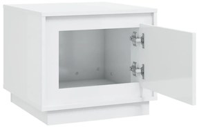 Mesa de centro 51x50x44 cm derivados madeira branco brilhante