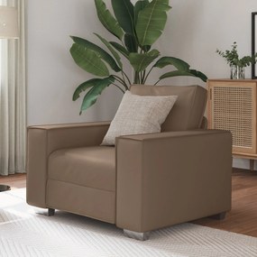 Cadeira de Sofá vidaXL Cappuccino 59 cm em Couro Sintético