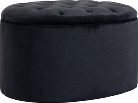 Banco de arrumação estofado com espaço de arrumação para corredor, quarto ou sala, 71 x 52 x 42 cm, preto