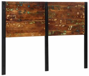Cabeceira de cama 140 cm madeira recuperada maciça/ferro