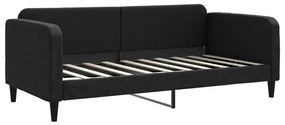 Sofá-cama com gavetão e gavetas 90x190 cm tecido preto