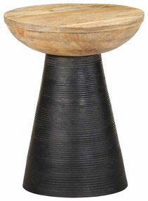 Mesa de apoio preto Ø37x45 cm madeira de mangueira maciça