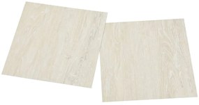 Tábuas de soalho autoadesivas 55 pcs 5,11 m² PVC creme