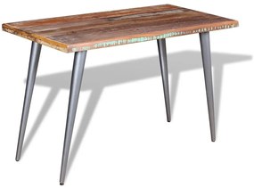 Mesa de jantar madeira reciclada maciça 120x60x76 cm