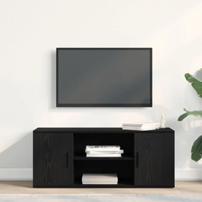 Armário para TV vidaXL Preto Carvalho 100x35x40 cm Madeira de Engenhar
