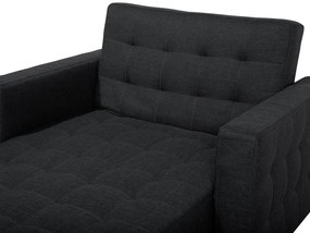 Chaise-longue reclinável em tecido cinzento grafite ABERDEEN Beliani