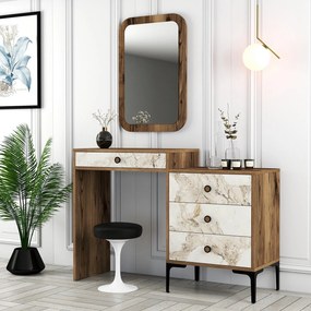 Dresser Lizbon500 – Walnut/White – 124x84,7x40 cm