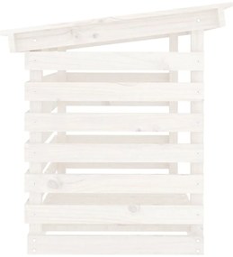 Suporte para lenha 108x73x79 cm pinho maciço branco