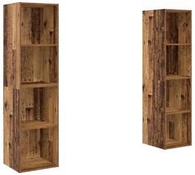 Conjunto de móvel de TV 2 pcs Castanho 37 x 37 x 142.5 cm