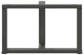 Pés para mesa de centro em forma de T, 2 peças, antracite, 70x25x(42-4