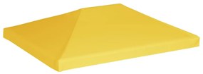 Cobertura de gazebo 270 g/m² 4x3 m amarelo