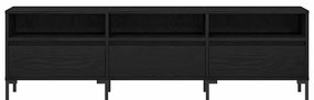 Estante para TV vidaXL Madeira Negra 150x30x44,5 cm Madeira Revestida