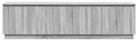 Armário de TV com LED Cinza Sonoma 180x38x49 cm Madeira Engenheirada