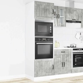 Armários forno 2pcs Kalmar derivados madeira cinzento cimento