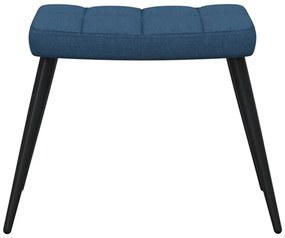 Cadeira de descanso com banco tecido azul