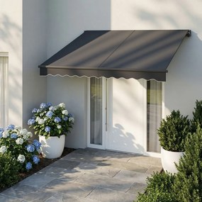 Toldo varanda de braço articulado 300 x 250 cm (C x L), manivela, FPS 50+Cinza