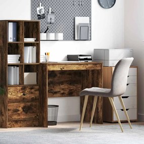 vidaXL Mesa Carvalho Fumado 80x50x76 cm Madeira Engenharia